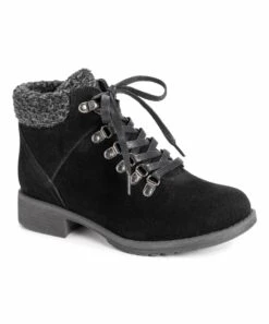 Budget ???? LUKEES By MUK LUKS Black Pyrenees Faux Fur Hiking Boot - ???? Women ????