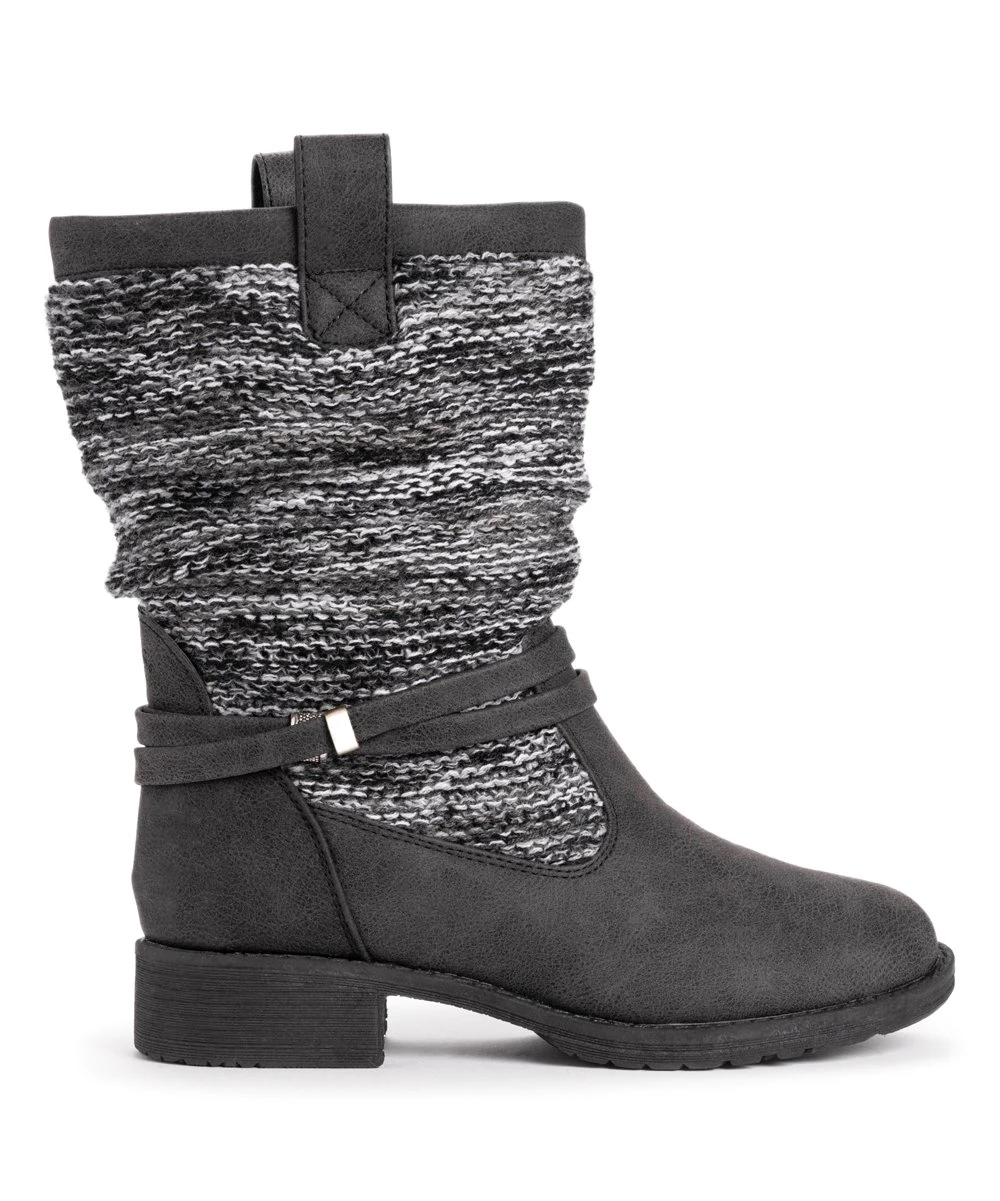 Budget ???? LUKEES By MUK LUKS Black Knit Bridgette Slouchy Boot - ???? Women ???? 3 Budget ???? LUKEES By MUK LUKS Black Knit Bridgette Slouchy Boot - ???? Women ???? - Image 3