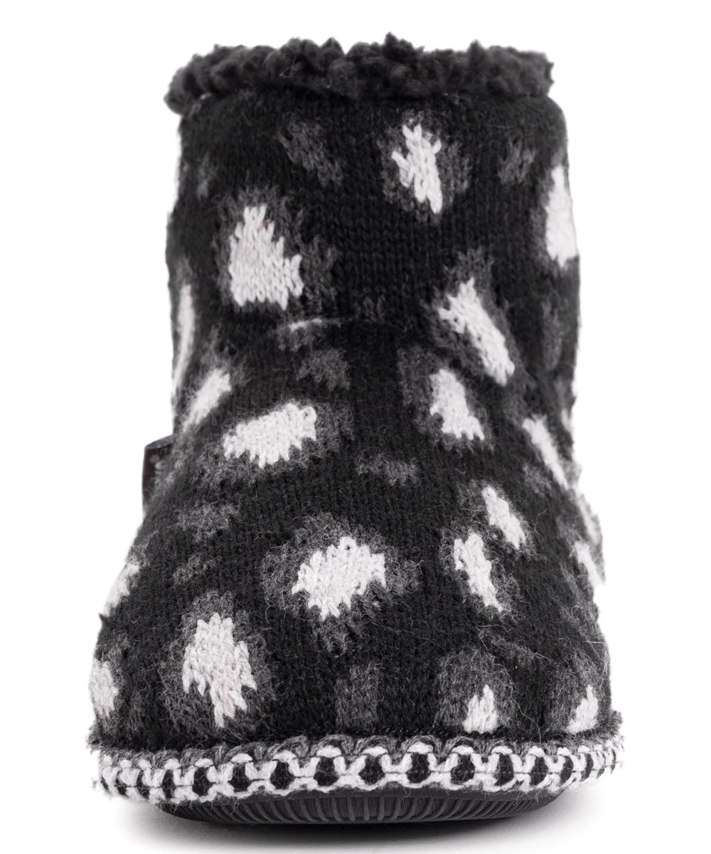 New ???? MUK LUKS Black & White Leopard Leighton Faux Fur Slipper Boot - ???? Women ???? 4 New ???? MUK LUKS Black & White Leopard Leighton Faux Fur Slipper Boot - ???? Women ???? - Image 4