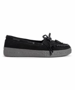 Outlet ???? MUK LUKS Black Bow Soho Street Suede Moccasin - ???? Women ❤️ -MUK LUKS SHOP zu100845139 alt 2 tm1639766918