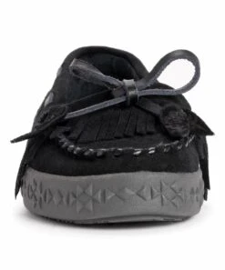 Outlet ???? MUK LUKS Black Bow Soho Street Suede Moccasin - ???? Women ❤️ -MUK LUKS SHOP zu100845139 alt 3 tm1639766918
