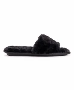 Promo ???? MUK LUKS Black Sylvie Slipper - ???? Women ???? -MUK LUKS SHOP zu100853084 alt 2 tm1639766918