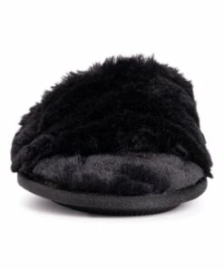 Promo ???? MUK LUKS Black Sylvie Slipper - ???? Women ???? -MUK LUKS SHOP zu100853084 alt 3 tm1639766918