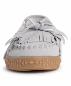 Cheapest ???? MUK LUKS Light Gray Bow Soho Street Suede Moccasin - ???? Women ???? -MUK LUKS SHOP zu100854146 alt 3 tm1639766918 1