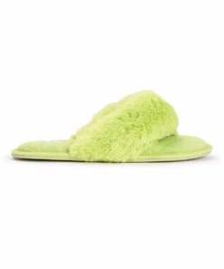 Budget ???? MUK LUKS Green Maren Faux-Fur Y-Strap Slipper - ???? Women ???? -MUK LUKS SHOP zu101855947 alt 2 tm1645035938