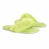 Budget ???? MUK LUKS Green Maren Faux-Fur Y-Strap Slipper - ???? Women ????