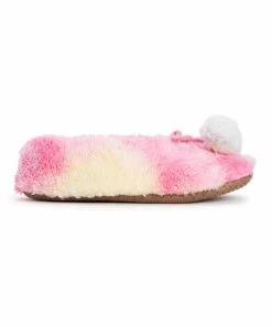 Buy ⌛ MUK LUKS Pink & White Floral Ballerina Moisturizing Slipper - ???? Women ???? -MUK LUKS SHOP zu101855948 alt 2 tm1646920396