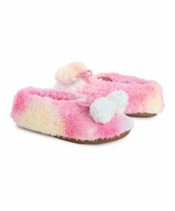 Buy ⌛ MUK LUKS Pink & White Floral Ballerina Moisturizing Slipper - ???? Women ????