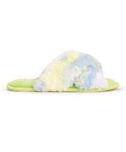 Promo ❤️ MUK LUKS Green Tie-Dye Perley Crisscross Slipper - ???? Women ???? -MUK LUKS SHOP zu101855995 alt 2 tm1643391251