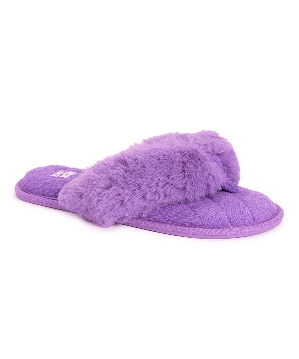 Best Pirce ???? MUK LUKS Violet Maren Faux-Fur Y-Strap Slipper - ???? Women ???? 2 Best Pirce ???? MUK LUKS Violet Maren Faux-Fur Y-Strap Slipper - ???? Women ???? - Image 2