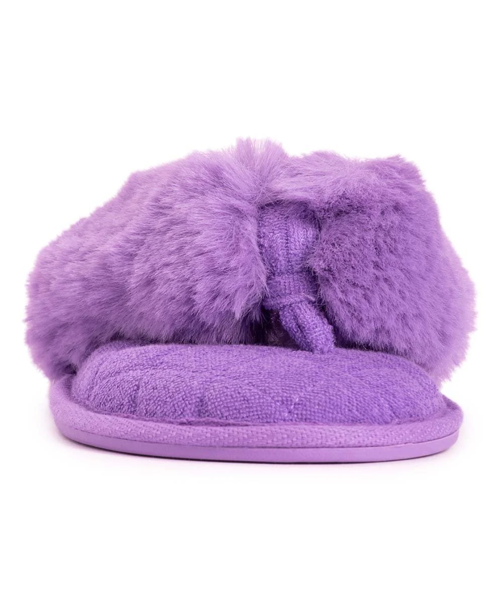 Best Pirce ???? MUK LUKS Violet Maren Faux-Fur Y-Strap Slipper - ???? Women ???? 4 Best Pirce ???? MUK LUKS Violet Maren Faux-Fur Y-Strap Slipper - ???? Women ???? - Image 4