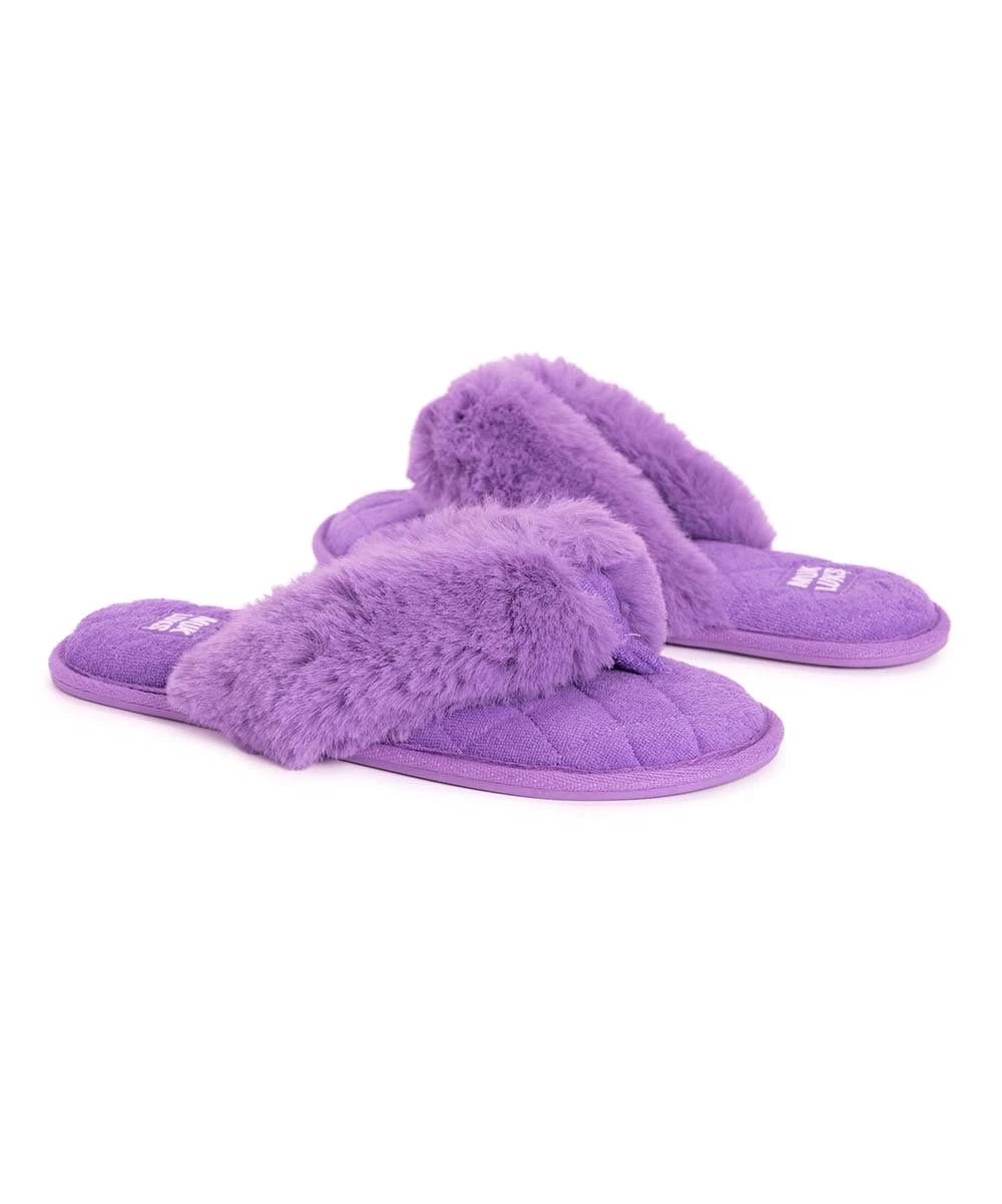 Best Pirce ???? MUK LUKS Violet Maren Faux-Fur Y-Strap Slipper - ???? Women ???? 1 Best Pirce ???? MUK LUKS Violet Maren Faux-Fur Y-Strap Slipper - ???? Women ????