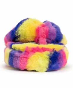 Coupon ⌛ LUKEES By MUK LUKS Yellow & Blue Rainbow Stripes Myka Thong Slipper - ???? Women ???? -MUK LUKS SHOP zu101864743 alt 3 tm1644086591
