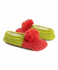 Best deal ???? MUK LUKS Green & Orange Knit Ballerina Moisturizing Slipper - ???? Women ✔️