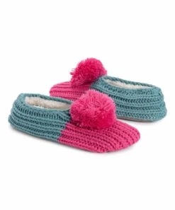 Best Pirce ???? MUK LUKS Pink & Blue Ballerina Moisturizing Slipper - ???? Women ????