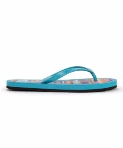 Buy ⌛ Essentials By MUK LUKS Turquoise Tonic Geometric Peri Flip-Flop - ???? Women ???? -MUK LUKS SHOP zu102842193 alt 2 tm1645035938