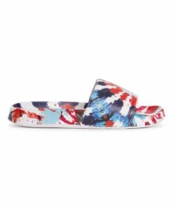 Best reviews of ???? Essentials By MUK LUKS Red & White Tie-Dye Pool Party Slide - ???? Women ???? -MUK LUKS SHOP zu102842202 alt 2 tm1649263923