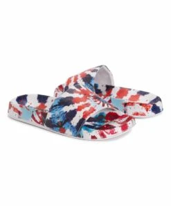 Best reviews of ???? Essentials By MUK LUKS Red & White Tie-Dye Pool Party Slide - ???? Women ????