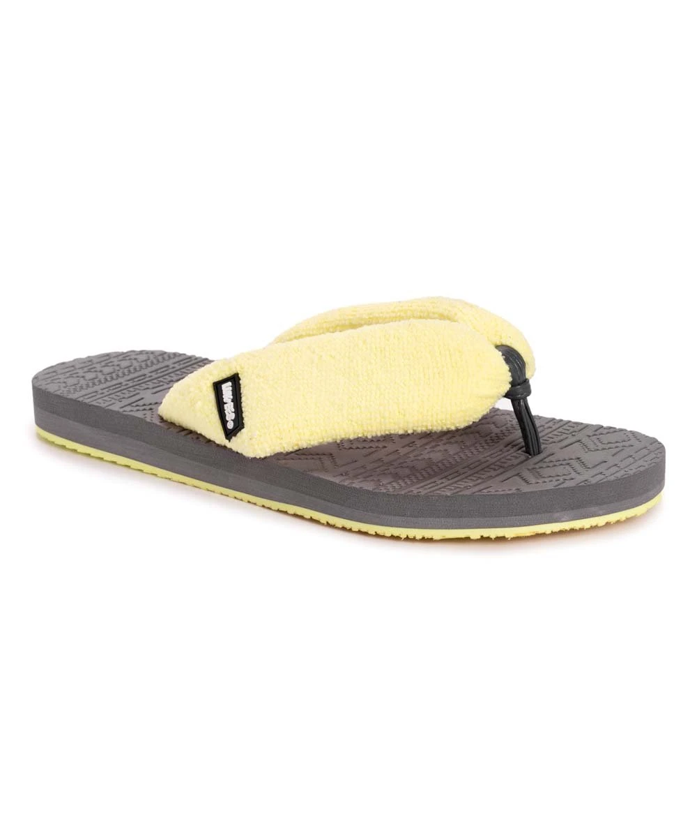 Best Sale ???? LUKEES By MUK LUKS Yellow Geometric Sand Lot ???? Sandal - ???? Women ???? 2 Best Sale ???? LUKEES By MUK LUKS Yellow Geometric Sand Lot ???? Sandal - ???? Women ???? - Image 2