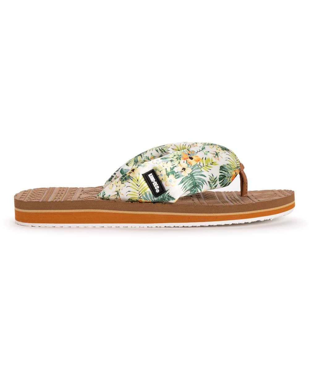 Outlet ???? LUKEES By MUK LUKS White Geometric Floral-Strap Sand Box ???? Sandal - ???? Women ???? 3 Outlet ???? LUKEES By MUK LUKS White Geometric Floral-Strap Sand Box ???? Sandal - ???? Women ???? - Image 3