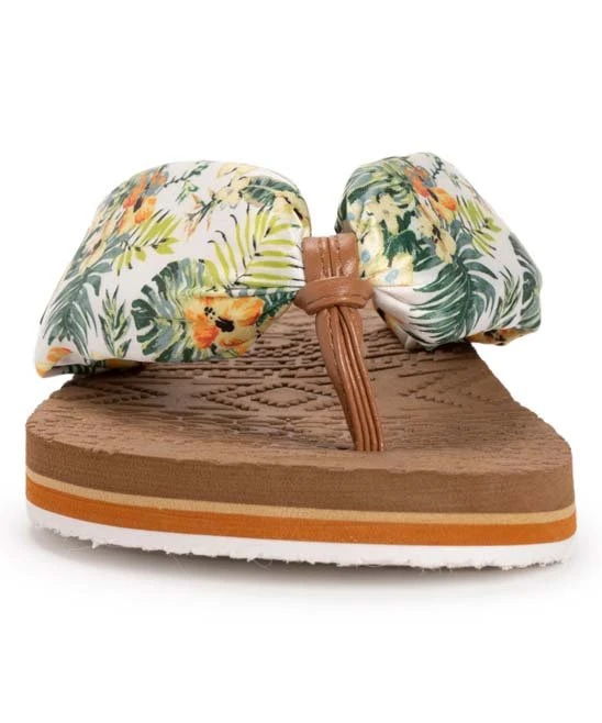Outlet ???? LUKEES By MUK LUKS White Geometric Floral-Strap Sand Box ???? Sandal - ???? Women ???? 4 Outlet ???? LUKEES By MUK LUKS White Geometric Floral-Strap Sand Box ???? Sandal - ???? Women ???? - Image 4