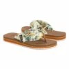Outlet ???? LUKEES By MUK LUKS White Geometric Floral-Strap Sand Box ???? Sandal - ???? Women ????