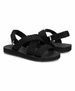 Best reviews of ???? LUKEES By MUK LUKS Black Geometric Sand Games ???? Sandal - ???? Women ⭐
