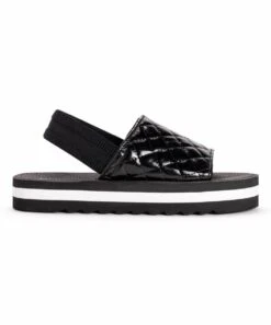 Budget ???? LUKEES By MUK LUKS Black & White Epic Tour Quilted ???? Sandal - ???? Women ???? -MUK LUKS SHOP zu102858109 alt 2 tm1649263923