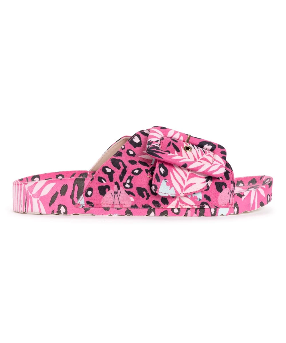 Wholesale ???? LUKEES By MUK LUKS Fuchsia Leopard Floral Island Tiki Slide - ???? Women ???? 3 Wholesale ???? LUKEES By MUK LUKS Fuchsia Leopard Floral Island Tiki Slide - ???? Women ???? - Image 3