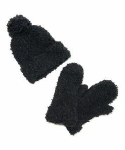 Promo ???? MUK LUKS Ebony Popcorn Hat & Ebony Popcorn Mittens For ???? Women ????