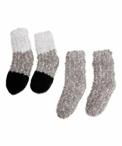 Best reviews of ???? MUK LUKS Gray & Black Shea Butter-Infused Cabin ???? Socks Set - ???? Women ????
