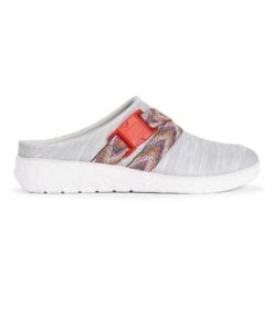 Hot Sale ???? MUK LUKS Gray Geometric-Strap Boardwalk Promenade Clog - ???? Women ❤️ -MUK LUKS SHOP zu102968858 alt 2 tm1645035938