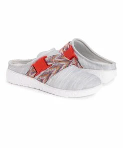 Hot Sale ???? MUK LUKS Gray Geometric-Strap Boardwalk Promenade Clog - ???? Women ❤️