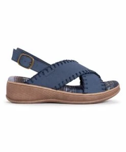 Discount ???? MUK LUKS Dusty Blue Blanket Stitch Crisscross City High-Rise ???? Sandal - ???? Women ???? 7 Discount ???? MUK LUKS Dusty Blue Blanket Stitch Crisscross City High-Rise ???? Sandal - ???? Women ???? -MUK LUKS SHOP zu102968860 alt 2 tm1648147913