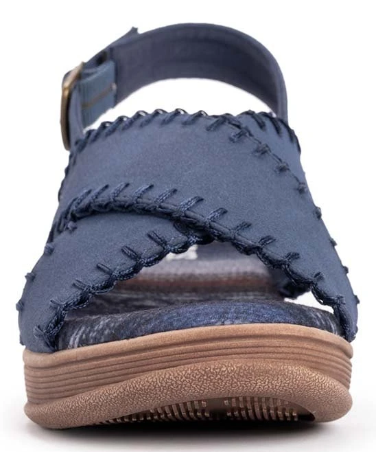 Best reviews of ???? MUK LUKS Dusty Blue Blanket Stitch Crisscross City High-Rise ???? Sandal - ???? Women ???? 4 Best reviews of ???? MUK LUKS Dusty Blue Blanket Stitch Crisscross City High-Rise ???? Sandal - ???? Women ???? - Image 4