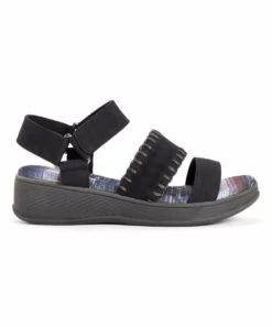 Buy ???? MUK LUKS Black City Soul Strap ???? Sandal - ???? Women ???? -MUK LUKS SHOP zu102968958 alt 2 tm1649263923 1