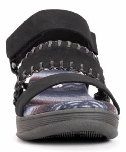 Best Sale ???? MUK LUKS Black City Soul Strap ???? Sandal - ???? Women ???? -MUK LUKS SHOP zu102968958 alt 3 tm1649263923