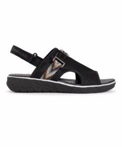 Brand new ❤️ MUK LUKS Black Geometric-Strap Boardwalk Parade Slingback ???? Sandal - ???? Women ❤️ -MUK LUKS SHOP zu102969051 alt 2 tm1645035938