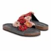 Hot Sale ⭐ MUK LUKS Dark Gray & Pink Floral Terra Turf Slide ???? Sandal - ???? Women ????