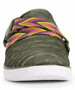 Budget ???? MUK LUKS Army Green Multicolor Geometric Boardwalk Promenade Slip-On ???? Sneaker - ???? Women ???? -MUK LUKS SHOP zu102977498 alt 3 tm1646151257 1