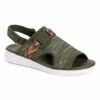 Outlet ???? MUK LUKS Green Variegated Boardwalk Parade Ankle-Strap ???? Sandal - ???? Women ????