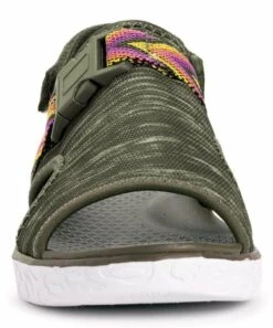 Outlet ???? MUK LUKS Green Variegated Boardwalk Parade Ankle-Strap ???? Sandal - ???? Women ???? -MUK LUKS SHOP zu102977585 alt 3 tm1648147833