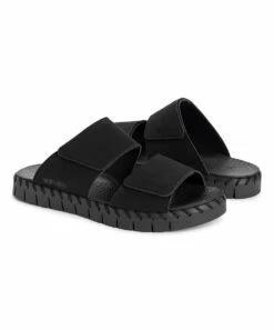 Deals ???? MUK LUKS Black Flexi Central Park Suede ???? Sandal - ???? Women ????