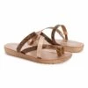 Buy ✨ MUK LUKS Rose Gold Snake-Embossed About Town Toe-Loop ???? Sandal - ???? Women ????