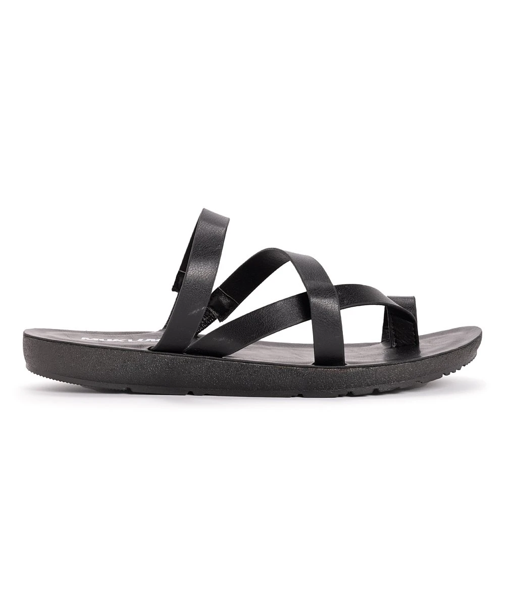 Deals ???? MUK LUKS Black About Town Toe-Loop ???? Sandal - ???? Women ???? 2 Deals ???? MUK LUKS Black About Town Toe-Loop ???? Sandal - ???? Women ???? - Image 2