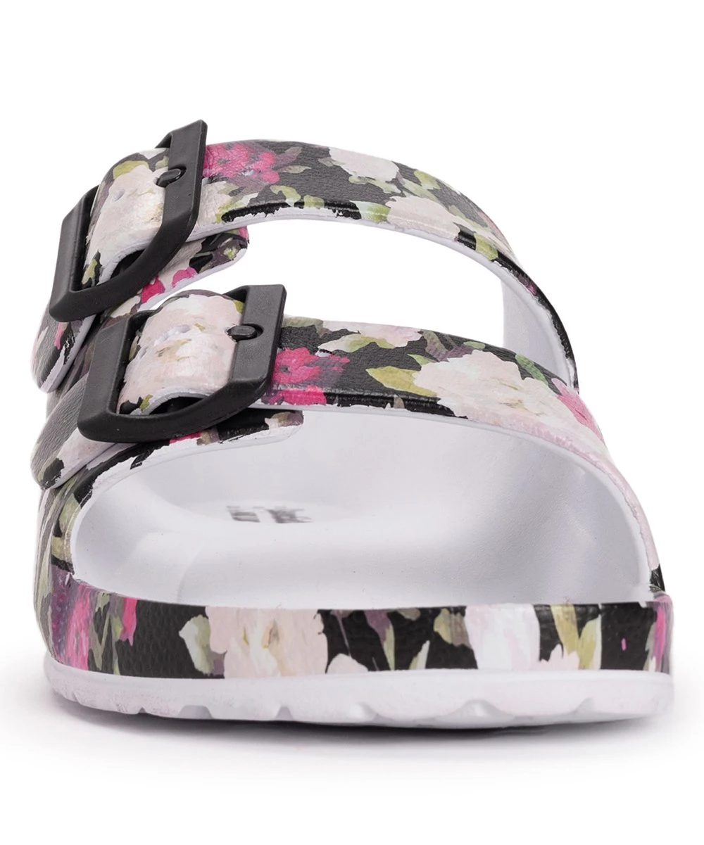 Best Pirce ???? MUK LUKS Black & Pink Floral Sea Star Slide - ???? Women ???? 5 Best Pirce ???? MUK LUKS Black & Pink Floral Sea Star Slide - ???? Women ???? - Image 5