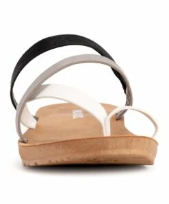 Buy ???? MUK LUKS Black & White Criss-Cross Strap About Town ???? Sandal - ???? Women ???? -MUK LUKS SHOP zu103107282 alt 4 tm1645553208