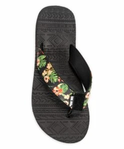 Coupon ???? MUK LUKS Black & Green Floral Emma Flip-Flop - ???? Women ⭐ -MUK LUKS SHOP zu103182227 alt 3 tm1645129849