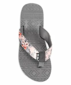 Budget ???? MUK LUKS Gray & White Floral Emma Flip-Flop - ???? Women ???? -MUK LUKS SHOP zu103189195 alt 3 tm1645129849
