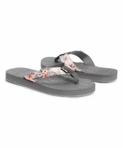 Budget ???? MUK LUKS Gray & White Floral Emma Flip-Flop - ???? Women ????